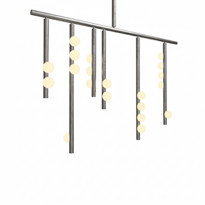 Brass Glass Drop Chandelier