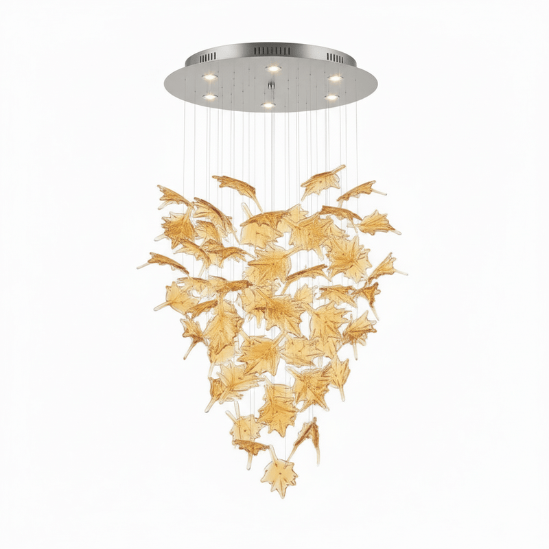 Multicolor Crystal Maple Leaf Chandelier