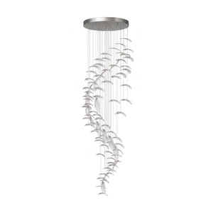Glass Feathers Flying Chandelier