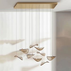 Wave Floating Leaf Chandelier