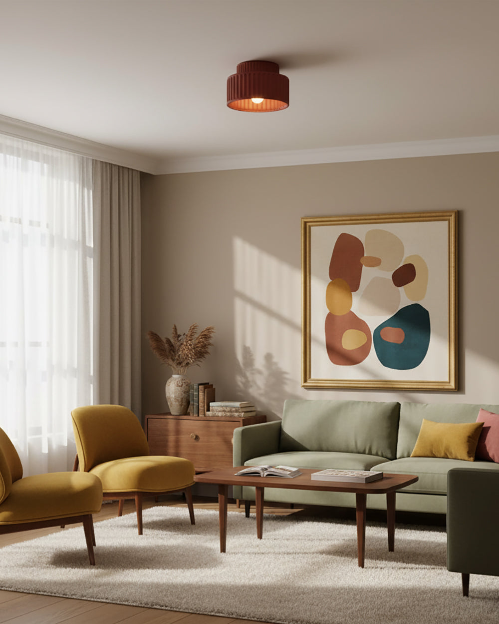 مصباح سقف كامي 11.8 - 6.2 بوصة