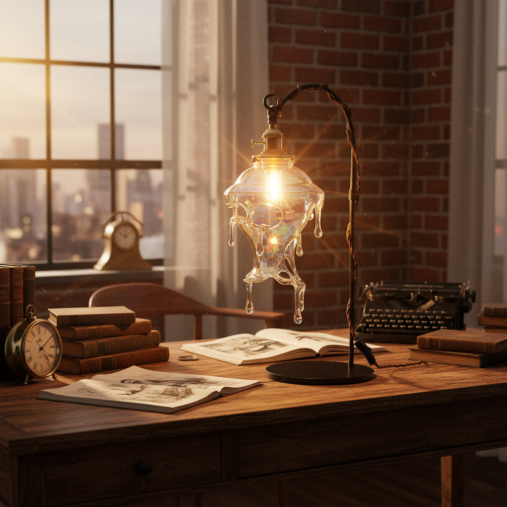 مصباح طاولة على شكل قطرة الماء