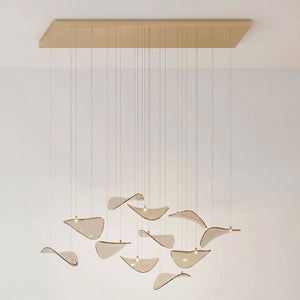 Wave Floating Leaf Chandelier