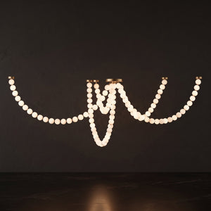 Pearl Glass Necklace Balls Chandelier