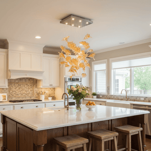 Multicolor Crystal Maple Leaf Chandelier