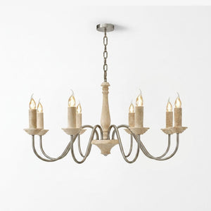 Veyra Travertine Candle Chandelier