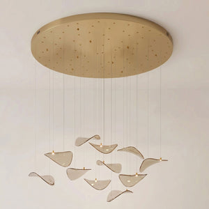 Wave Floating Leaf Chandelier