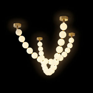 Pearl Glass Necklace Balls Chandelier