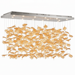 Multicolor Crystal Maple Leaf Chandelier