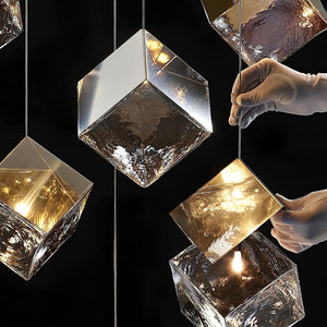 Cubic Luster Cascade Chandelier