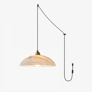 Alabaster Dome Swag Alabaster Pendant Lamp