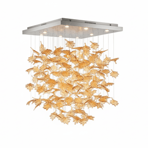 Multicolor Crystal Maple Leaf Chandelier