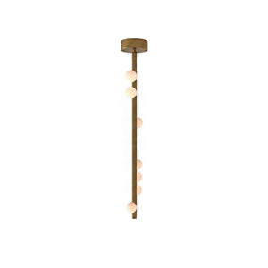 Brass Glass Drop Chandelier