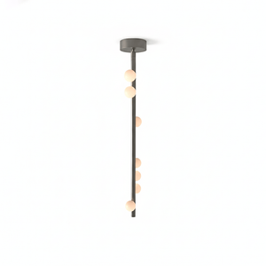 Brass Glass Drop Chandelier