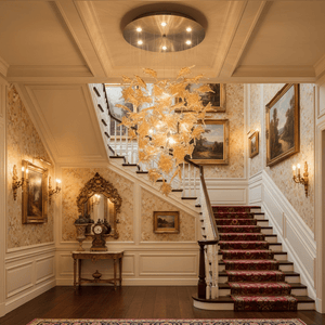Multicolor Crystal Maple Leaf Chandelier