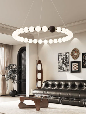 Celestial Bead Ring Chandelier