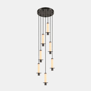 Cylindrical Plinth Alabaster Pendant Lamp