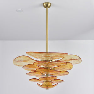 Petals Gold Murano Chandelier