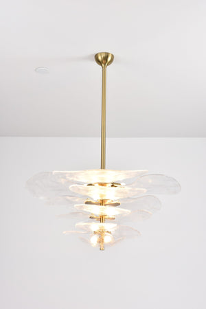 Petals Gold Murano Chandelier