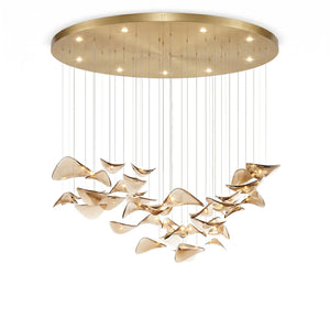 Wave Floating Leaf Chandelier