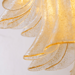 Glass Amber Lily Chandelier