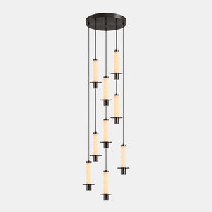 Cylindrical Plinth Alabaster Pendant Lamp