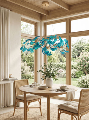 Acrylic Ginkgo Leaf Chandelier