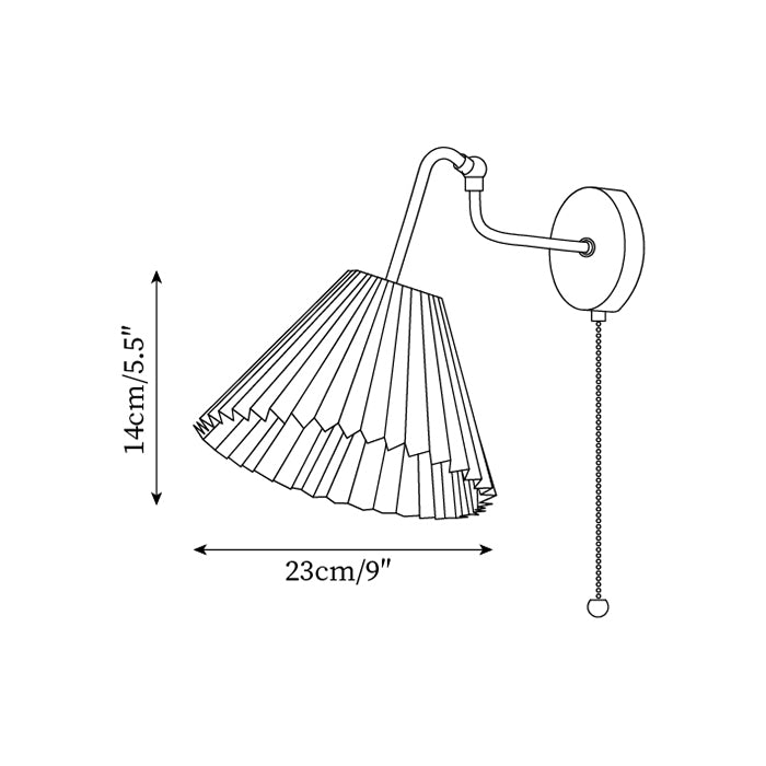 Aine Pleated Wall Lamp