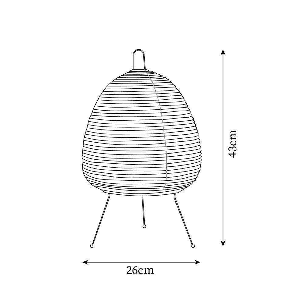 Akari 1A Table Lamp 10.2″- 16.9″ - Docos