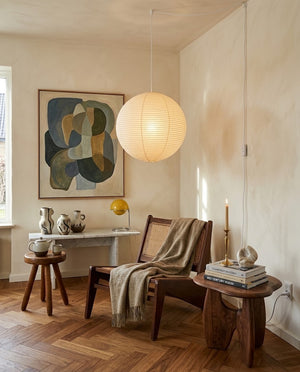 Akari A Series Plug In Pendant Lamp White Wire Version