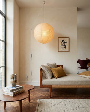Akari A Series Plug In Pendant Lamp White Wire Version