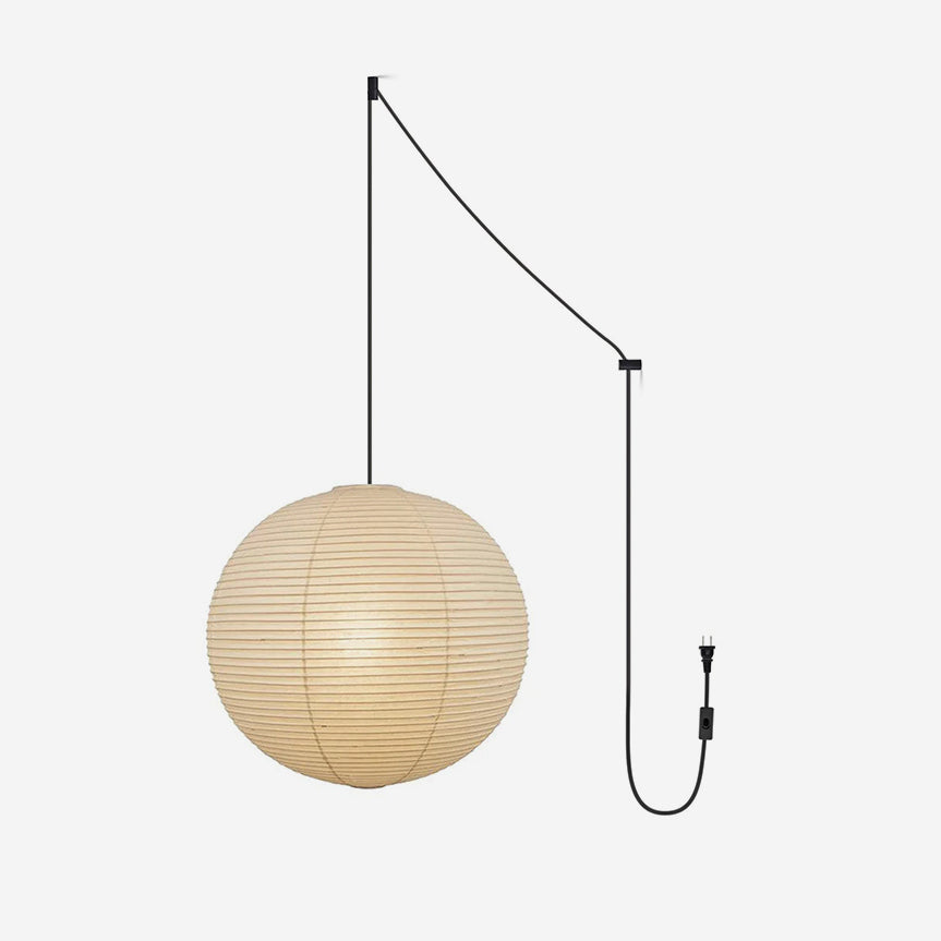 Akari A Series Plug In Pendant Lamp Black Wire Version