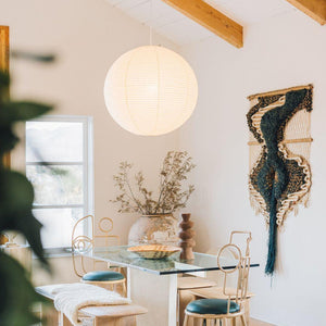 Round Washi Paper Pendant Light