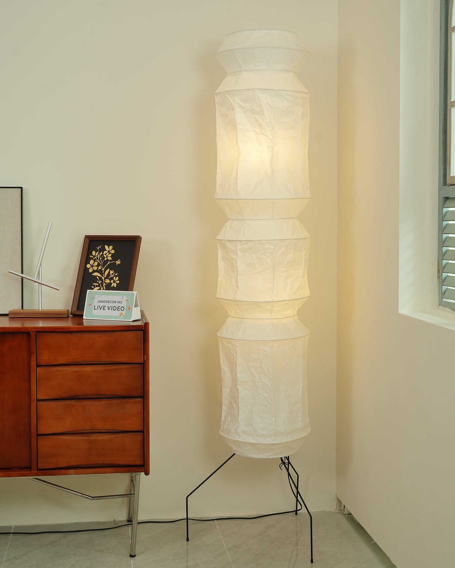 Akari UF4-L6 Floor Lamp 20.4″- 74″