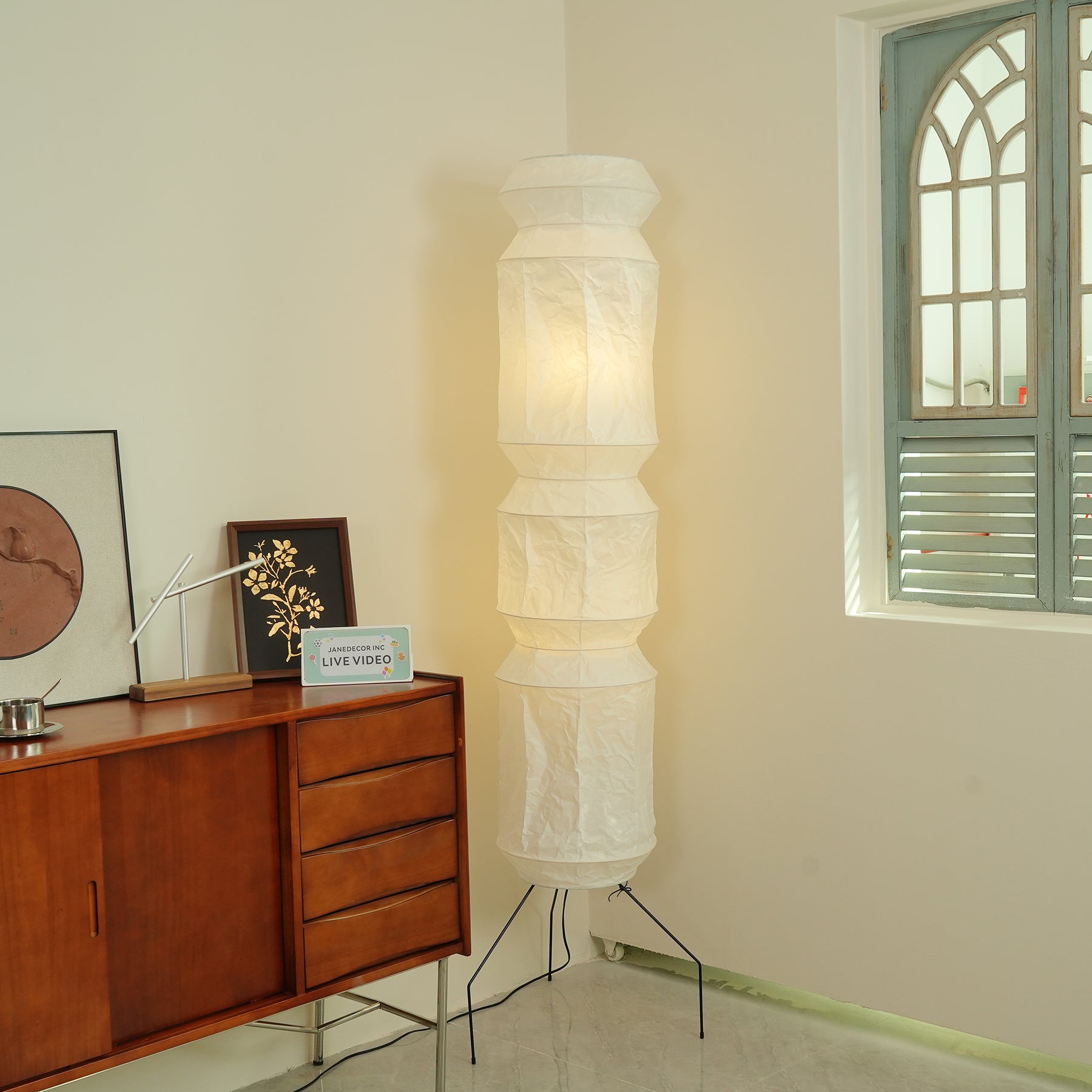 Akari UF4-L6 Floor Lamp 20.4″- 74″