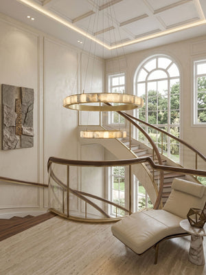 Alabaster Avalon Halo Chandelier