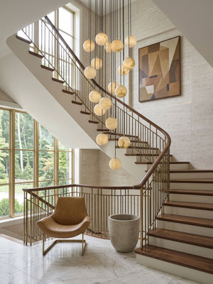 Alabaster Balls Cluster Chandelier
