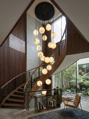 Alabaster Balls Cluster Chandelier