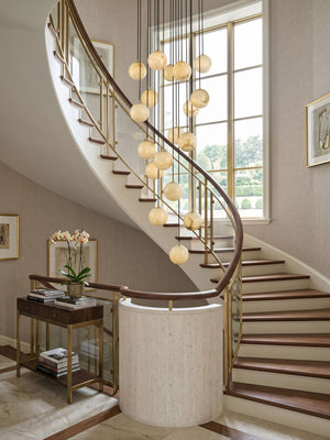 Alabaster Balls Cluster Chandelier