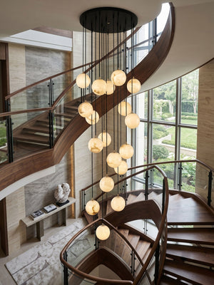 Alabaster Balls Cluster Chandelier