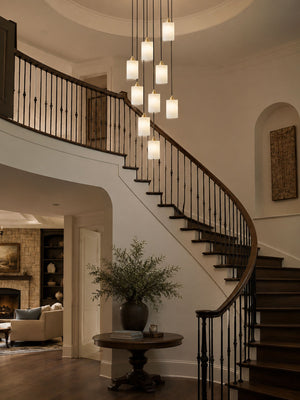 Alabaster Cylinder Cluster Chandelier
