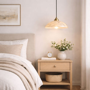 Alabaster Dome Pendant Lamp