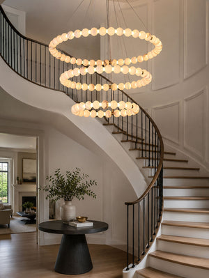 Alabaster Orb Ring Chandelier