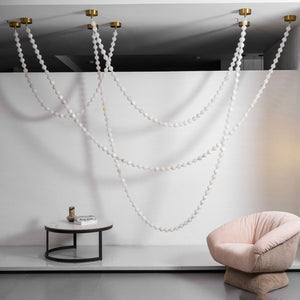 Alabaster Pearl Necklace Chandelier