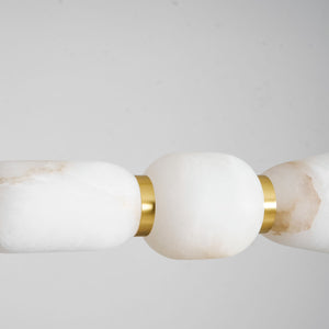 Alabaster Pebble Linear Chandelier