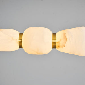 Alabaster Pebble Linear Chandelier