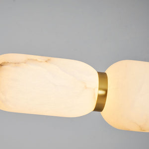 Alabaster Pebble Linear Chandelier
