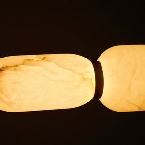 Alabaster Pebble Linear Chandelier
