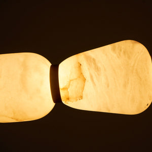 Alabaster Pebble Linear Chandelier