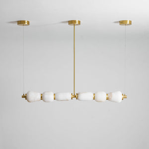 Alabaster Pebble Linear Chandelier